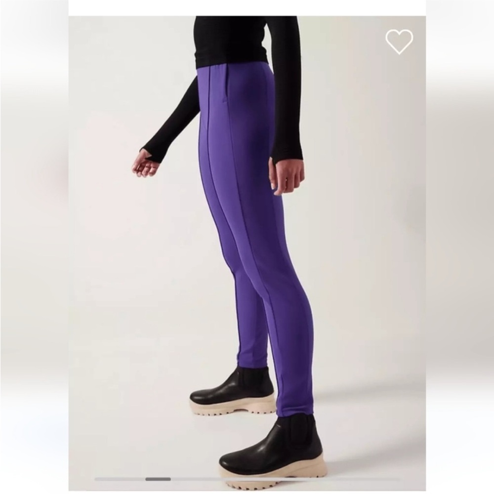 Athleta Glacier Snow Skinny Pant II Purple Ski Pants Water Repellent Size 8